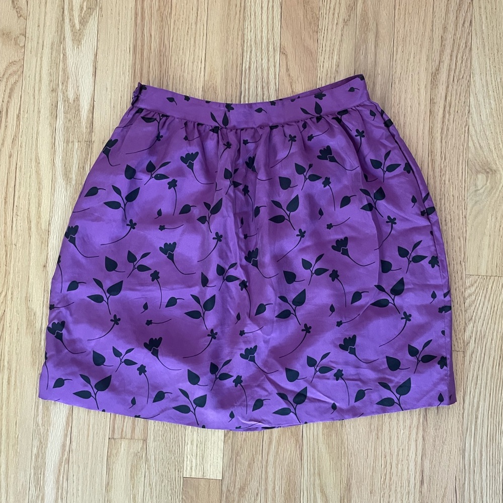 Brooks Brothers Purple Silk Miniskirt